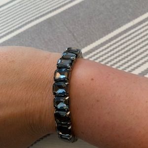 Stretch black crystal bracelet, good condition